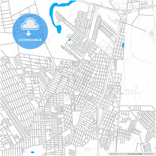 Parnamirim, Brazil, city map with high resolution roads.