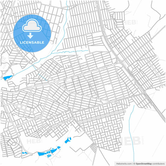 Luziania, Brazil, city map with high resolution roads.