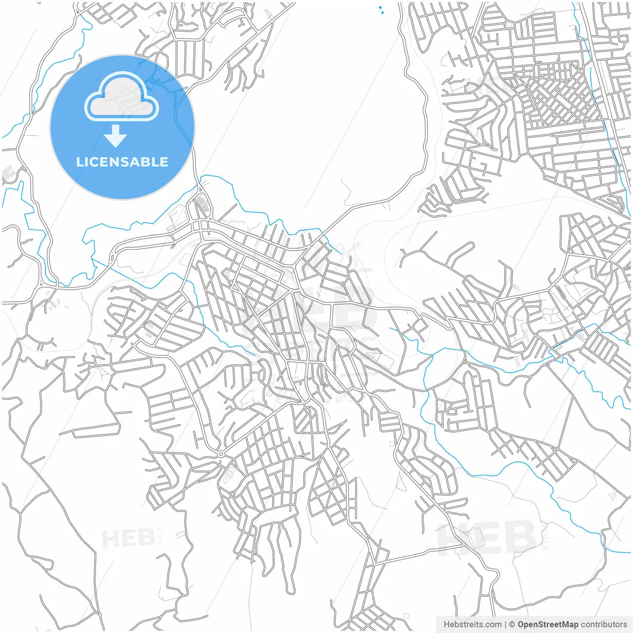 Ibirite, Brazil, city map with high resolution roads.