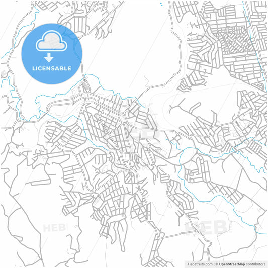 Ibirite, Brazil, city map with high resolution roads.