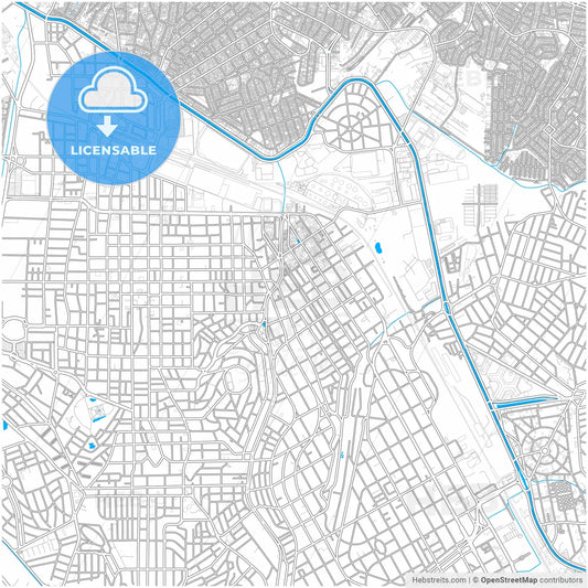 Sao Caetano do Sul, Brazil, city map with high resolution roads.