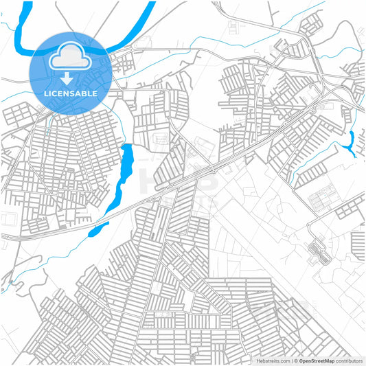 Santa Rita, Brazil, city map with high resolution roads.