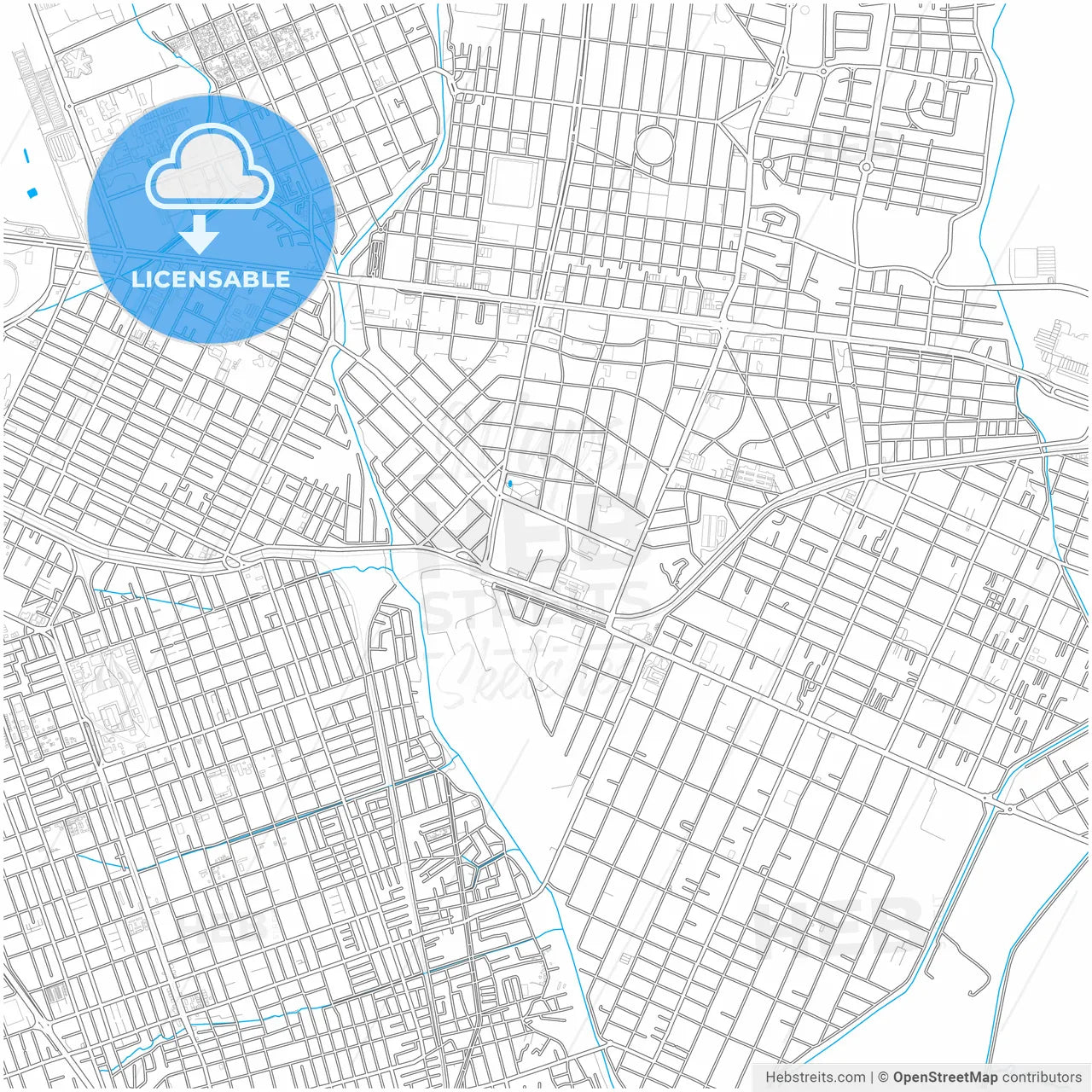 Pinhais, Brazil, city map with high resolution roads.
