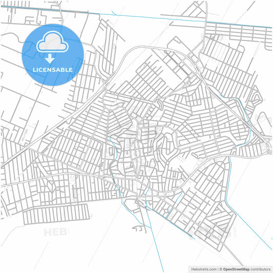 Itaguai, Brazil, city map with high resolution roads.