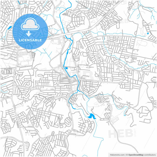 Votorantim, Brazil, city map with high resolution roads.