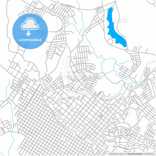 Santana do Livramento, Brazil, city map with high resolution roads.