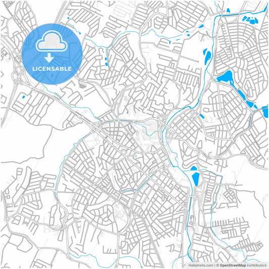 Valinhos, Brazil, city map with high resolution roads.