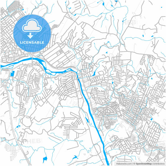 Sao Lourenco da Mata, Brazil, city map with high resolution roads.