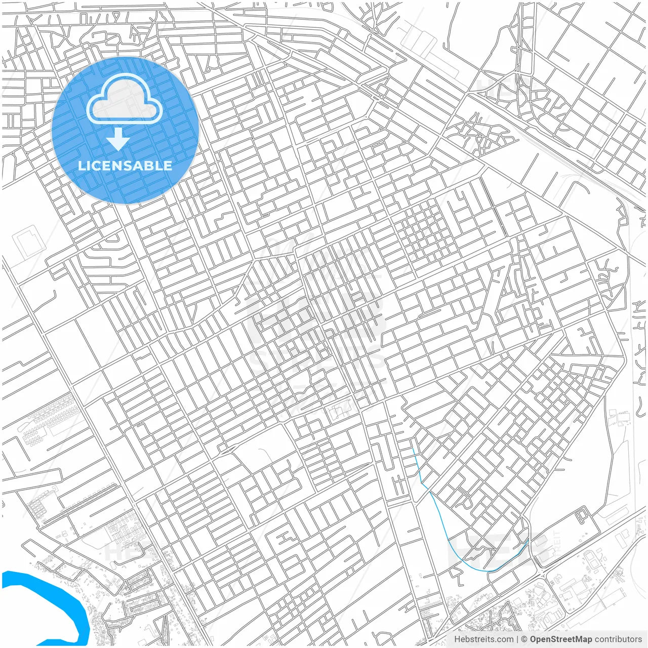 Matola, Mozambique, city map with high resolution roads.