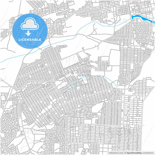 Port Sudan, Sudan, city map with high resolution roads.
