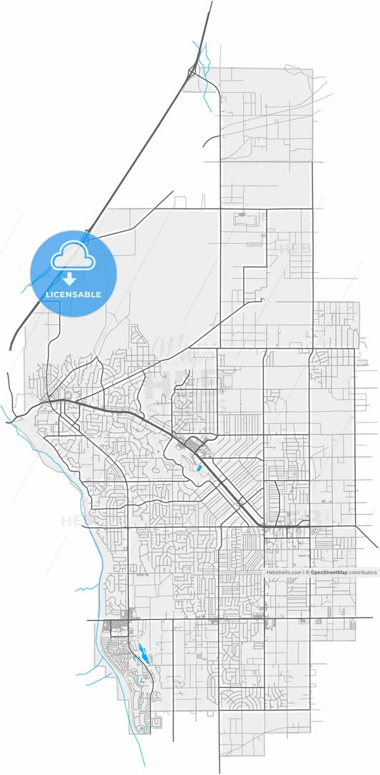Apple Valley, California, United States, high resolution vector map - Instant download PDF and JPG