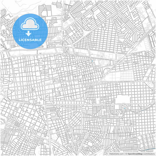 Durango, Durango, Mexico, city map with high resolution roads.