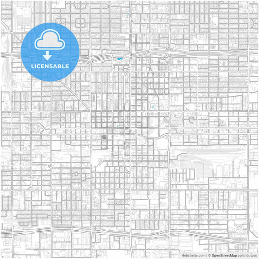 Phoenix, Arizona, United States, city map with high resolution roads.