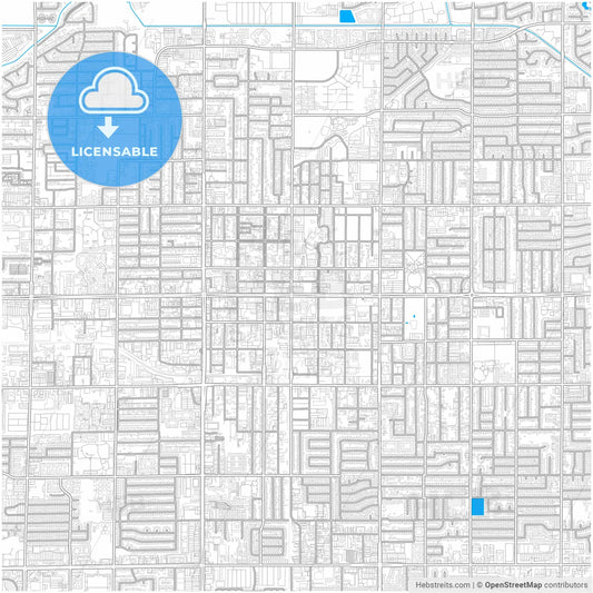 Mesa, Arizona, United States, city map with high resolution roads.