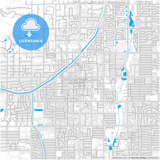 Scottsdale, Arizona, United States, city map with high resolution roads.
