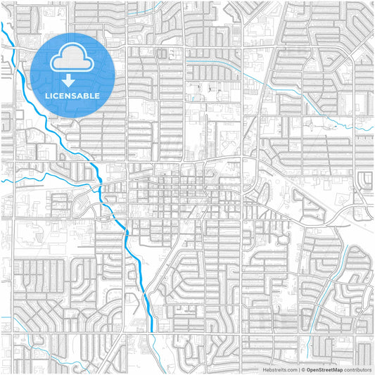 Garland, Texas, United States, city map with high resolution roads.