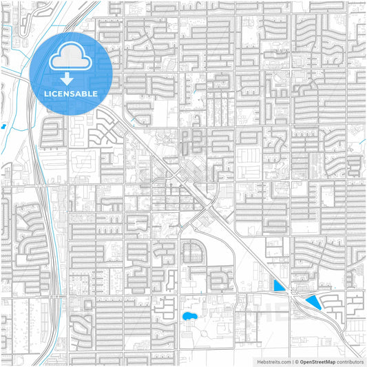 Peoria, Arizona, United States, city map with high resolution roads.