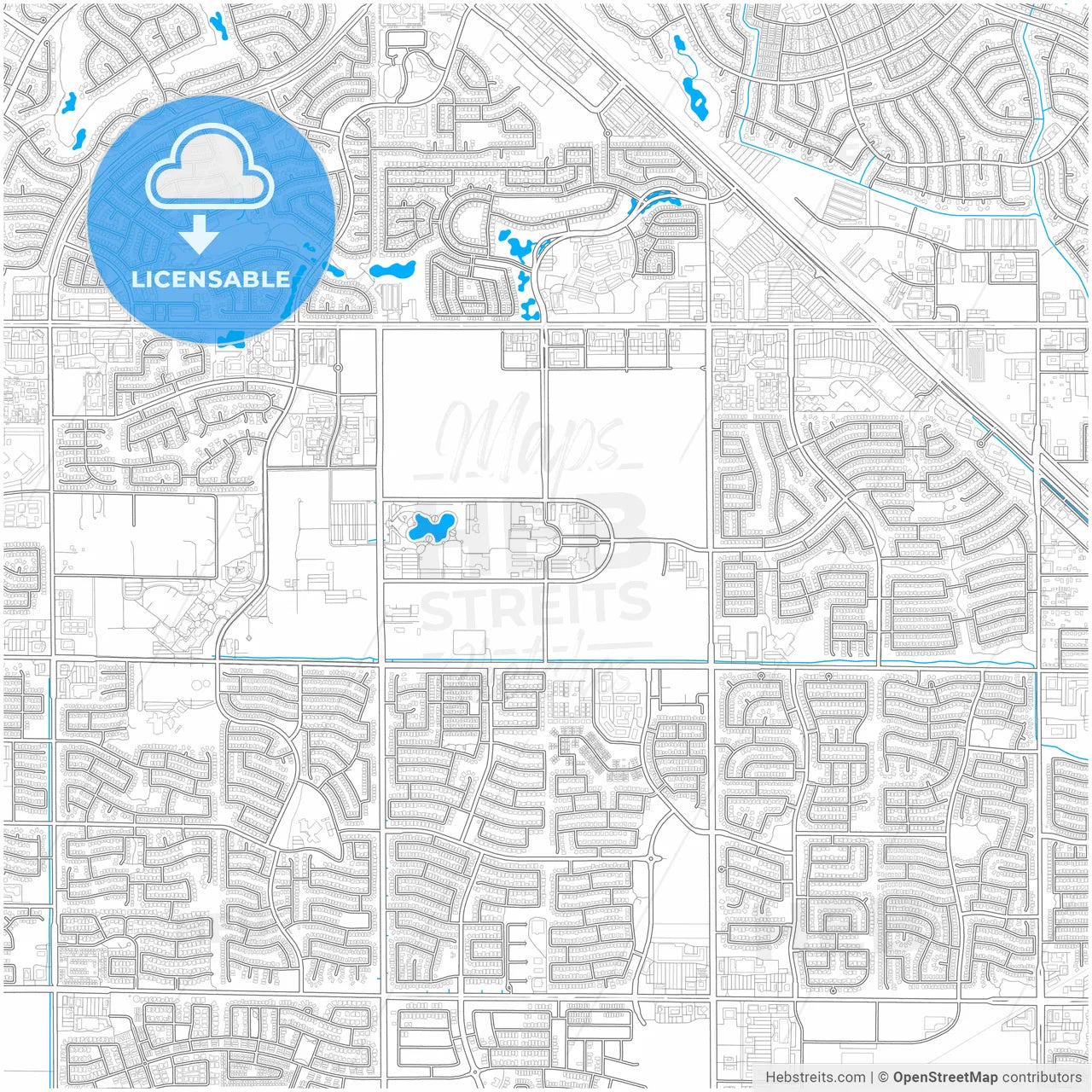 Surprise, Arizona, United States, city map with high resolution roads.