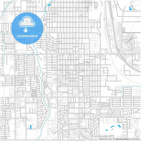 Yuma, Arizona, United States, city map with high resolution roads.
