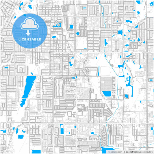 Largo, Florida, United States, city map with high resolution roads.