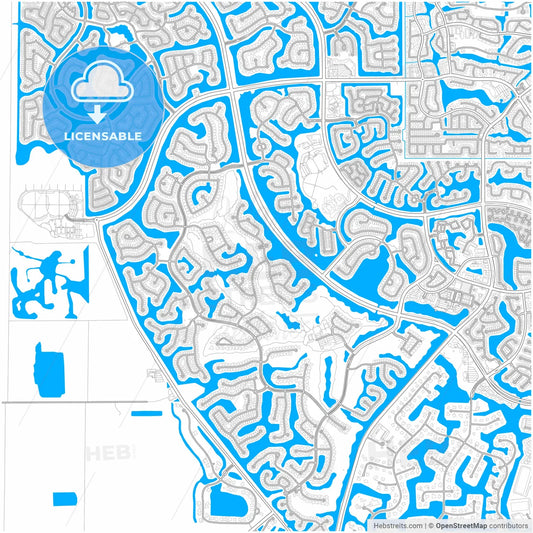 Weston, Florida, United States, city map with high resolution roads.