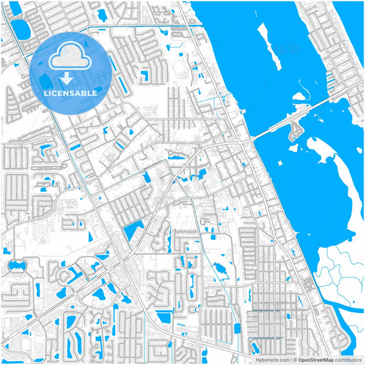 Port Orange, Florida, United States, city map with high resolution roads.