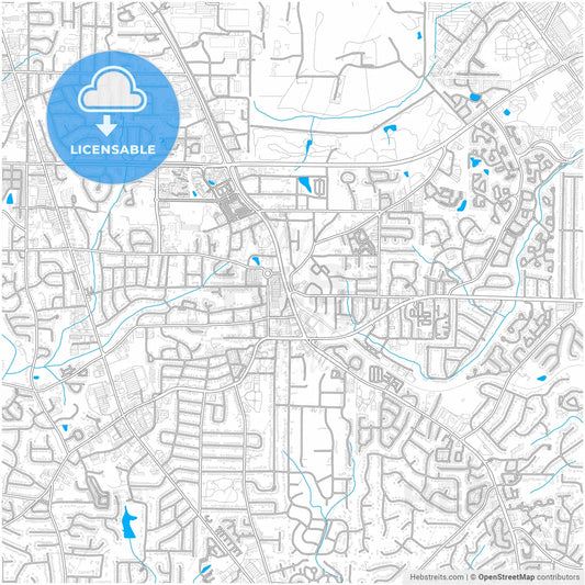 Smyrna, Georgia, United States, city map with high resolution roads.