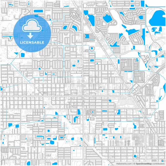 Pinellas Park, Florida, United States, city map with high resolution roads.