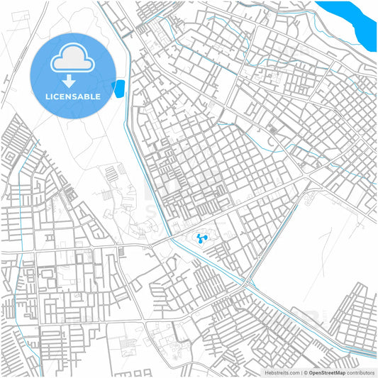 Barinas, Venezuela, city map with high resolution roads.
