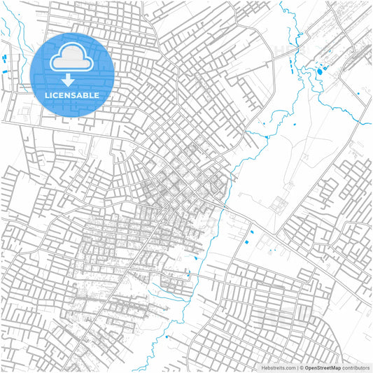 Capiata, Paraguay, city map with high resolution roads.