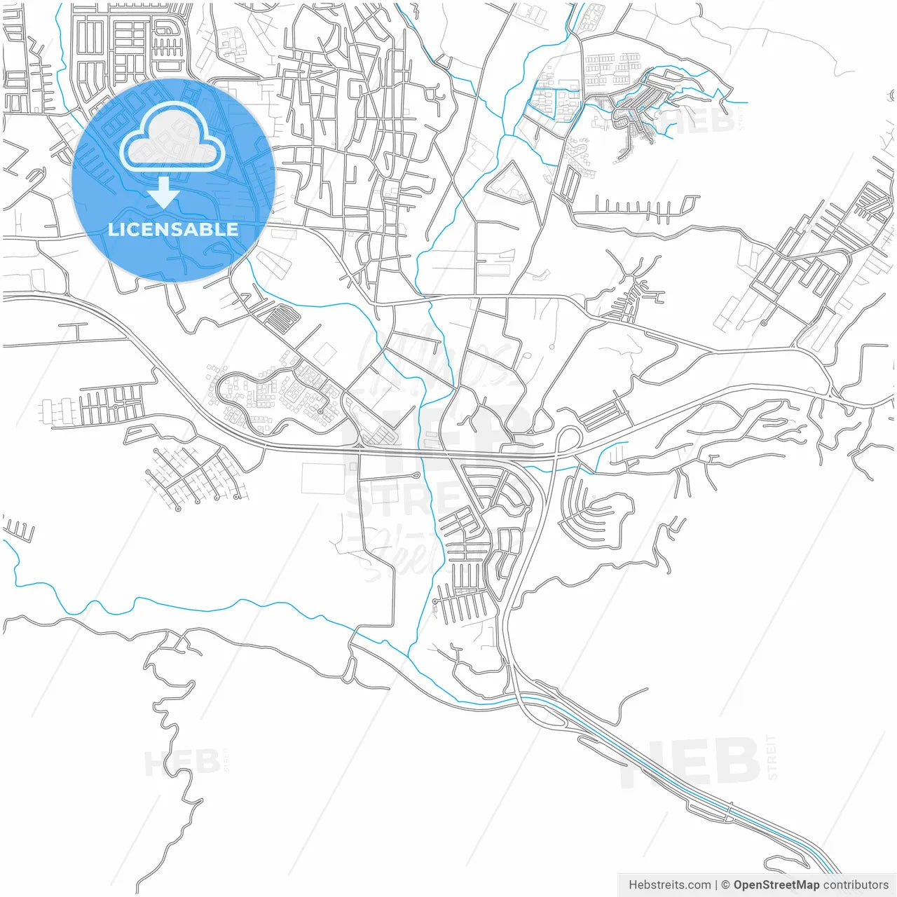 Guatire, Venezuela, city map with high resolution roads.