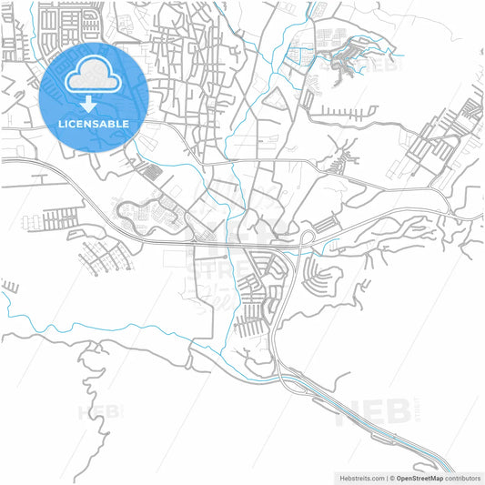 Guatire, Venezuela, city map with high resolution roads.