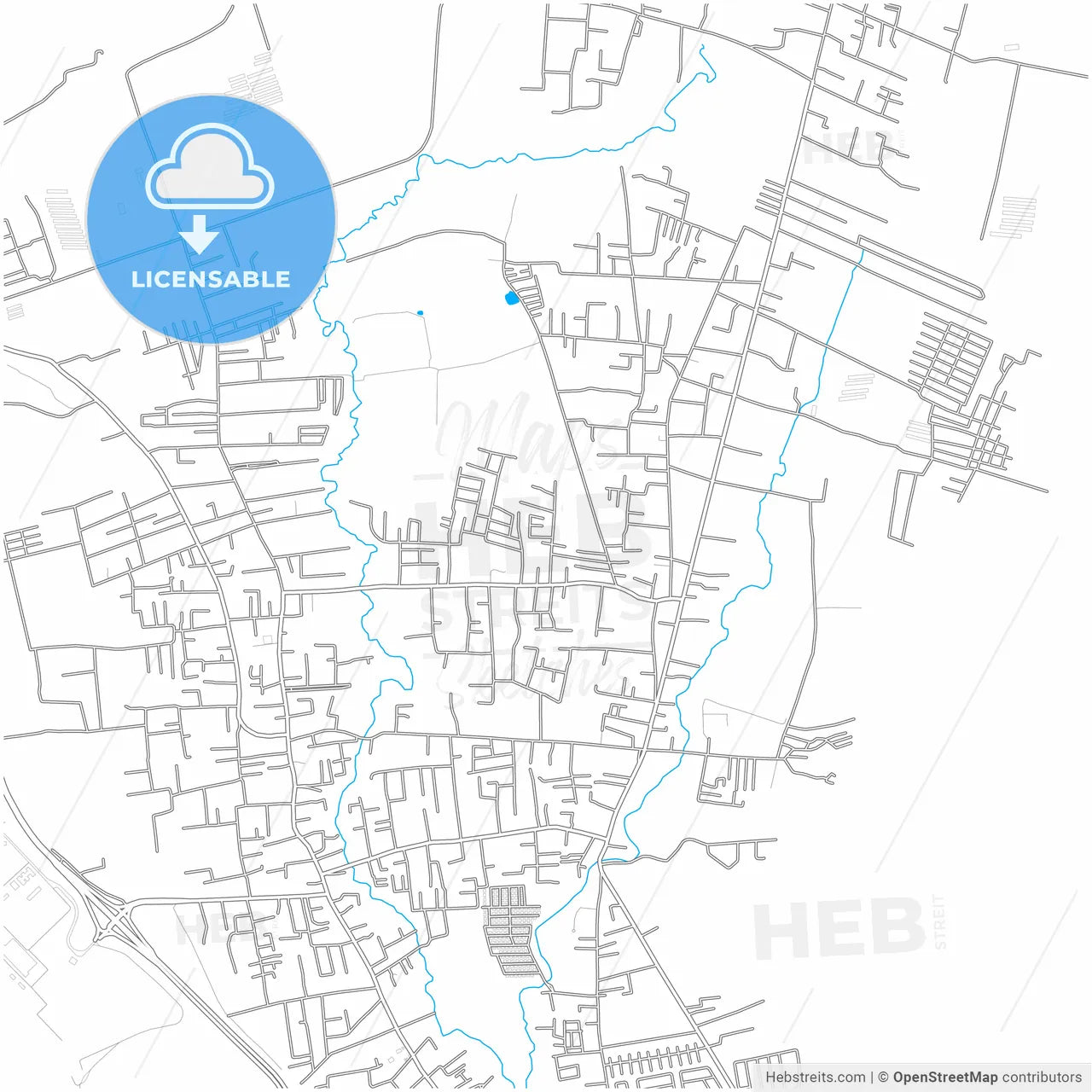 Guacara, Venezuela, city map with high resolution roads.