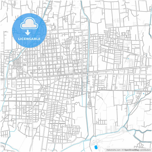 Quillacollo, Bolivia, city map with high resolution roads.