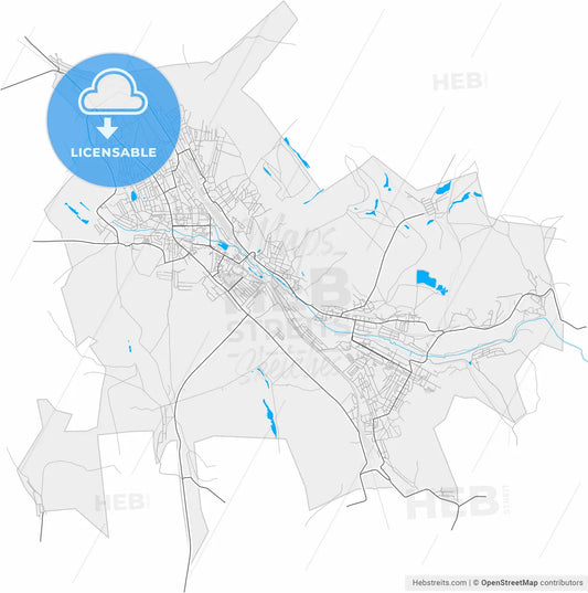 Cheremkhovo, Irkutsk Oblast, Russia, high resolution vector map - Instant download PDF and JPG