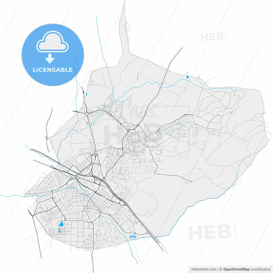 Collado-Villalba, Madrid, Spain, high resolution vector map - Instant download PDF and JPG