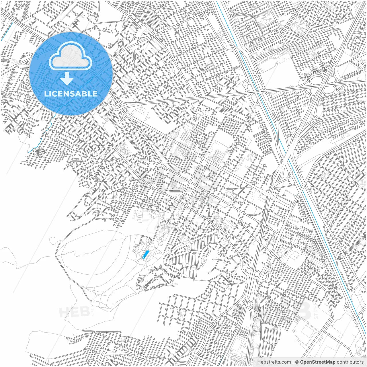 Ecatepec, México, Mexico, city map with high resolution roads.