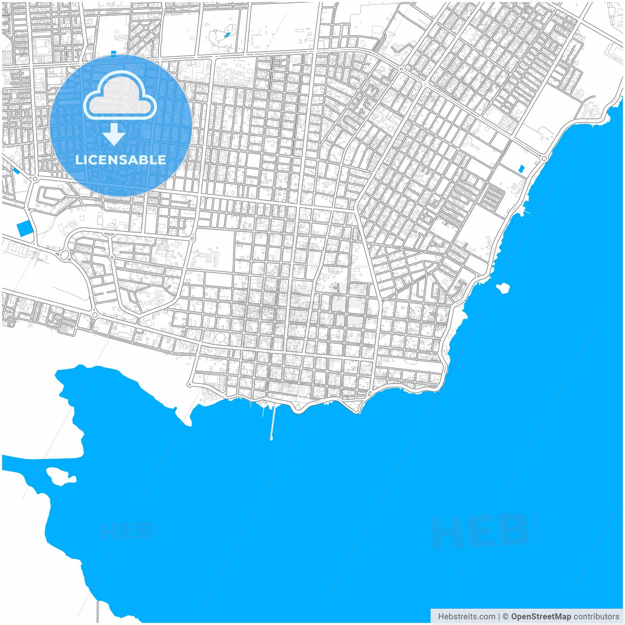 Chetumal, Quintana Roo, Mexico, city map with high resolution roads.