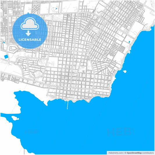 Chetumal, Quintana Roo, Mexico, city map with high resolution roads.