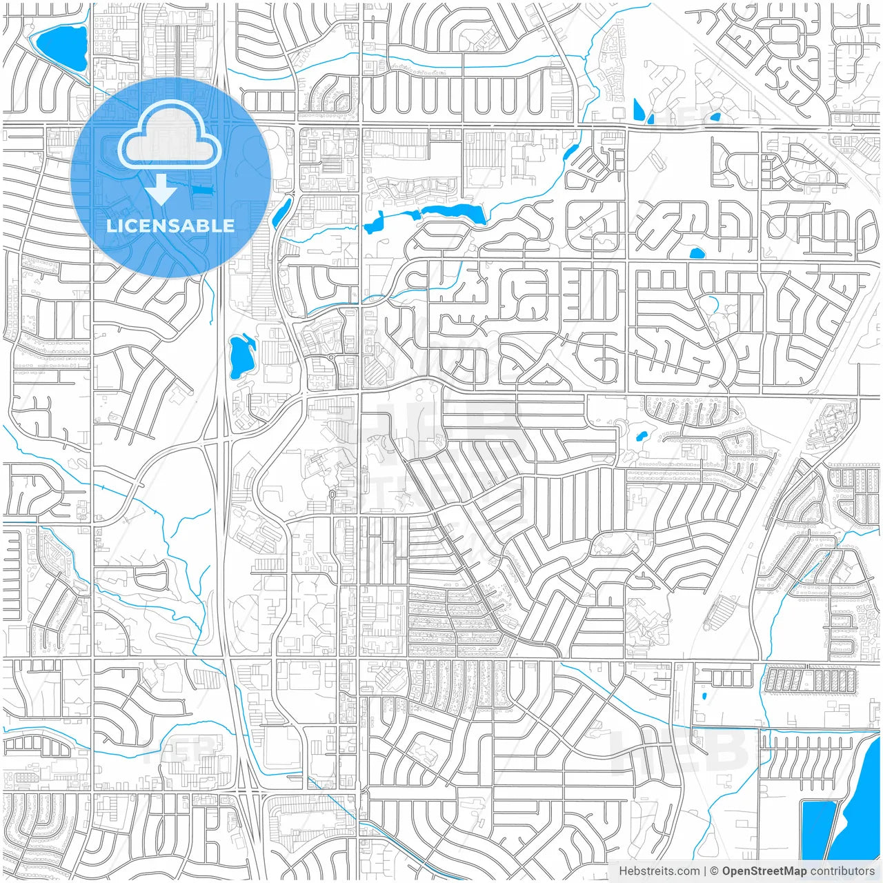 Thornton, Colorado, United States, city map with high resolution roads.
