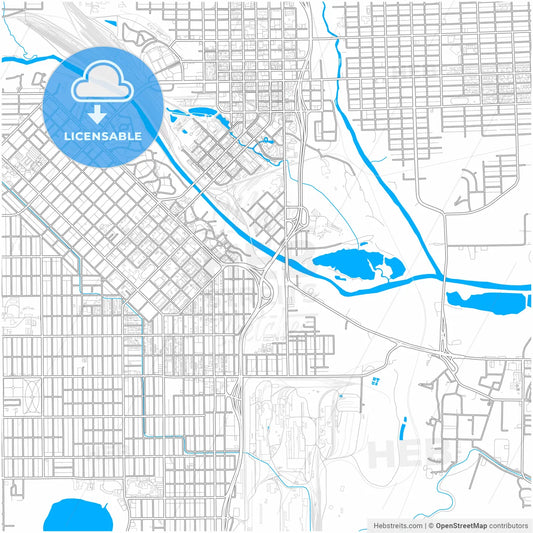 Pueblo, Colorado, United States, city map with high resolution roads.