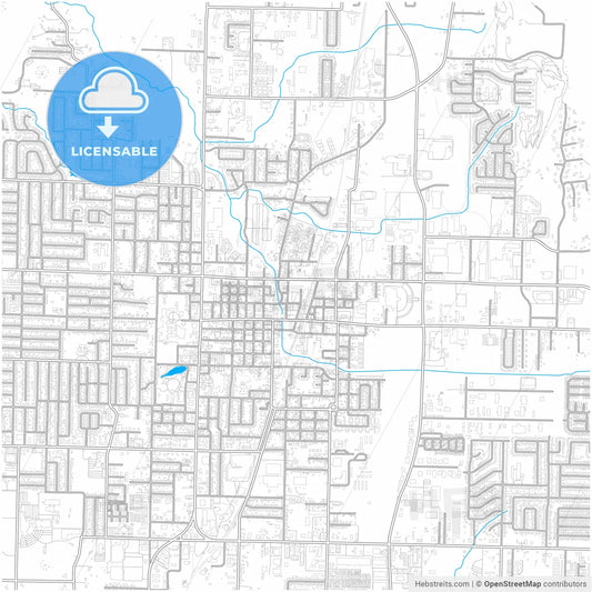 Springdale, Arkansas, United States, city map with high resolution roads.