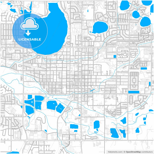 Loveland, Colorado, United States, city map with high resolution roads.