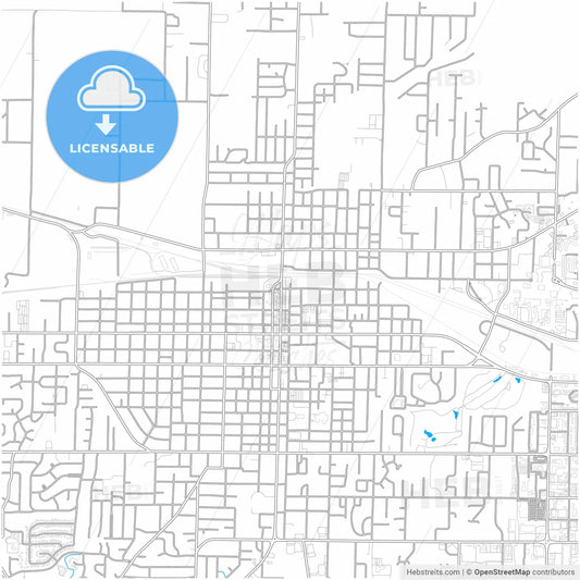 Jonesboro, Arkansas, United States, city map with high resolution roads.