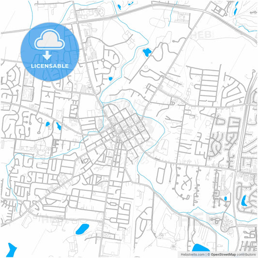 Franklin, Tennessee, United States, city map with high resolution roads.