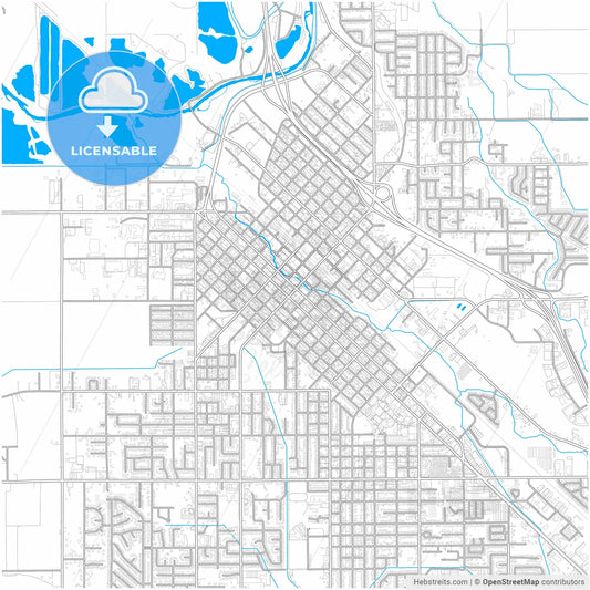Caldwell, Idaho, United States, city map with high resolution roads.