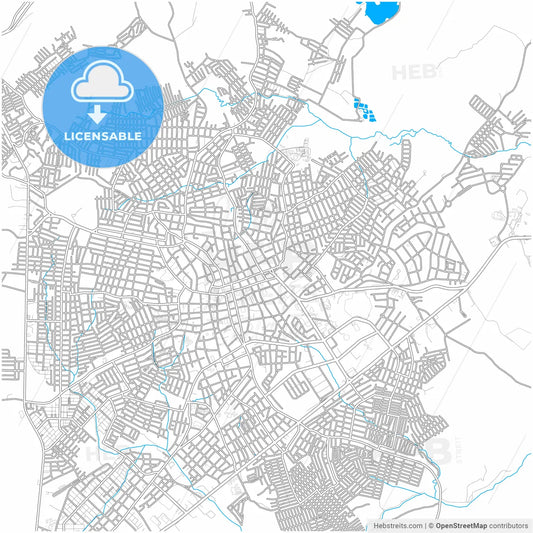 Sincelejo, Colombia, city map with high resolution roads.