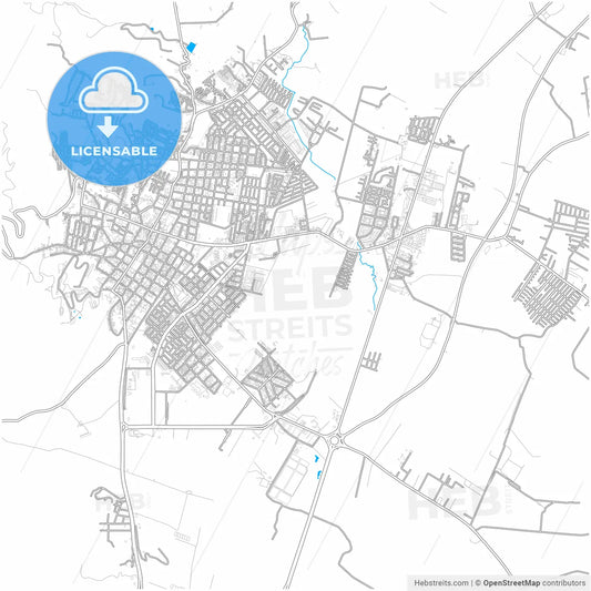 Zipaquira, Colombia, city map with high resolution roads.