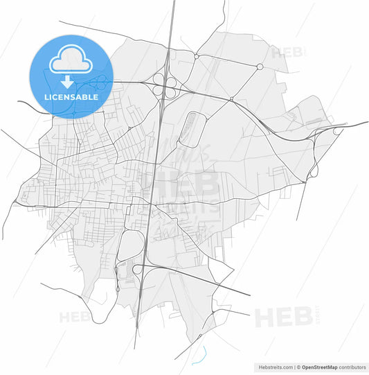 Afragola, Campania, Italy, high resolution vector map - Instant download PDF and JPG