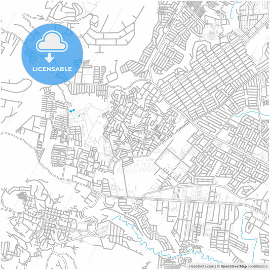 Mixco, Guatemala, Guatemala, city map with high resolution roads.